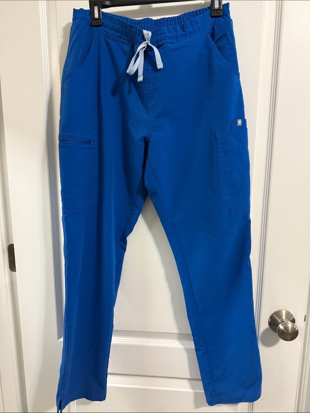 Figs womans Electric Blue Drawstring Jogger Scrub Pants
